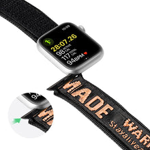 Заредете изображение във визуализатора на галерията – Dux Ducis Strap (Outdoor Version) strap for Apple Watch Ultra, SE, 8, 7, 6, 5, 4, 3, 2, 1 (49, 45, 44, 42 mm) nylon band bracelet black and orange
