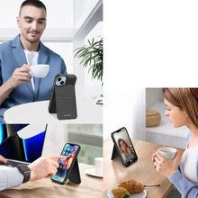 Заредете изображение във визуализатора на галерията – 3in1 Wallet Case with Stand for iPhone 15 MagSafe RFID Blocking Dux Ducis Rafi Mag - Black
