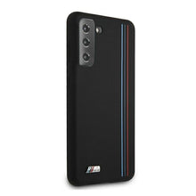 Заредете изображение във визуализатора на галерията – Original faceplate case BMW BMHCS21MSIVTBK for SAMSUNG S21 Plus (Stripes M Collection / black)
