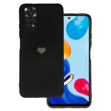 Заредете изображение във визуализатора на галерията – Vennus Silicone Heart Case for Xiaomi Redmi Note 11/Note 11S design 1 black
