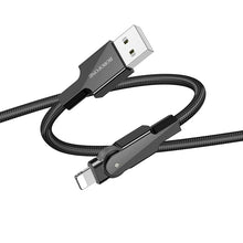 Заредете изображение във визуализатора на галерията – Borofone Cable BU41 Kelly - USB to Lightning - 2,4A 1,2 metres black

