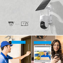 Заредете изображение във визуализатора на галерията – Choetech WiFi camera with Android/iOS control app + 5W solar panel (ASC005)
