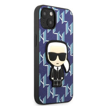 Заредете изображение във визуализатора на галерията – Karl Lagerfeld KLHCP13MPMNIKBL iPhone 13 6.1" hardcase blue/blue Monogram Ikonik Patch
