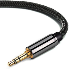 Заредете изображение във визуализатора на галерията – Wozinsky AUX cable angled (male-male) mini jack cable 3m black
