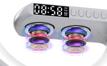 Заредете изображение във визуализатора на галерията – Multifunctional LED RGB lamp with speaker, induction charger, digital clock, alarm clock, bluetooth

