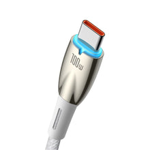 Заредете изображение във визуализатора на галерията – BASEUS cable USB A to Type C Power Delivery 100W Glimmer Series CADH000602 2m white
