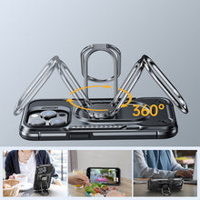 Заредете изображение във визуализатора на галерията – Joyroom Dual Hinge case for iPhone 14 Pro armored case with a stand and a ring holder black
