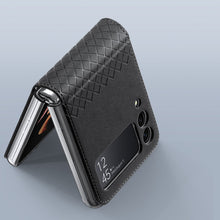 Заредете изображение във визуализатора на галерията – Dux Ducis Bril case for Samsung Galaxy Z Flip 3 cover made of ecological leather black
