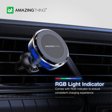 Заредете изображение във визуализатора на галерията – Amazing Thing Car holder Explorer Pro Mag Thermo-Cooling with Magsafe charger TP15WFAN to dashboard and air vent black

