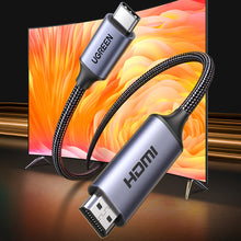Заредете изображение във визуализатора на галерията – USB C - HDMI 2.1 8K 60Hz Cable 1.5m Ugreen CM565 - Gray
