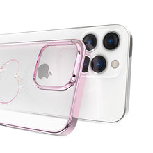 Заредете изображение във визуализатора на галерията – Kingxbar Wish Series case for iPhone 14 Pro Max decorated with pink crystals
