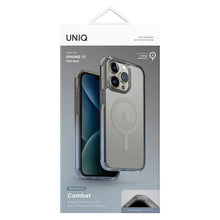 Заредете изображение във визуализатора на галерията – Uniq Combat Duo Magclick Charging case for iPhone 15 Pro Max - blue-gray
