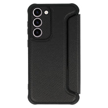 Заредете изображение във визуализатора на галерията – Razor Carbon Book Case for Samsung Galaxy S23 Plus black
