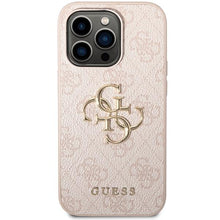 Заредете изображение във визуализатора на галерията – Guess GUHCP15X4GMGPI iPhone 15 Pro Max 6.7" pink/pink hardcase 4G Big Metal Logo
