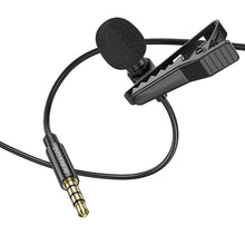 Заредете изображение във визуализатора на галерията – Borofone Lavalier microphone BFK11 Elegant jack 3,5mm black
