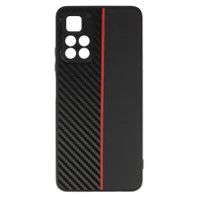 Заредете изображение във визуализатора на галерията – Tel Protect CARBON Case for Xiaomi Redmi Note 11 5G/Poco M4 Pro 5G Black with red stripe
