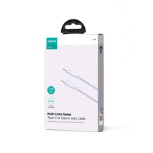 Заредете изображение във визуализатора на галерията – Joyroom Multi-Color Series SA34-CC3 USB-C / USB-C Cable 60W Fast Transfer 1m - Purple
