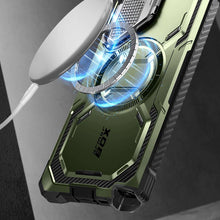 Заредете изображение във визуализатора на галерията – IBLSN Armorbox Mag Supcase case with MagSafe for Samsung Galaxy S24 Ultra - green
