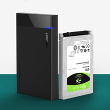 Заредете изображение във визуализатора на галерията – Ugreen adapter enclosure for SATA 2.5'' drive bay USB C 3.0 black (US221)
