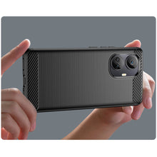 Заредете изображение във визуализатора на галерията – Carbon Case case for Realme 10 Pro+ flexible silicone carbon cover black
