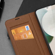 Заредете изображение във визуализатора на галерията – Dux Ducis Skin X2 case for Samsung Galaxy A34 5G flip cover wallet stand brown
