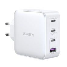 Заредете изображение във визуализатора на галерията – Fast charger GaN 3xUSB C / USB 100W PPS Ugreen CD226 - white
