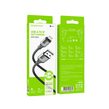 Заредете изображение във визуализатора на галерията – Borofone Cable BX101 Creator - USB to Lightning - 2,4A 1 metre black
