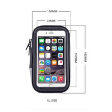 Заредете изображение във визуализатора на галерията – Bike Phone waterproof Mount, Universal Case Bicycle &amp; Motorcycle Phone Holder Mount Size XL (max phone size: 165 mm x 80 mm) black (without handlebar mounting)

