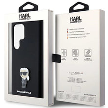 Заредете изображение във визуализатора на галерията – Karl Lagerfeld Silicone Ikonik Metal Pin case for Samsung Galaxy S23 Ultra - black
