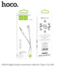 Заредете изображение във визуализатора на галерията – HOCO cable AUX Audio Jack 3,5mm to Type C UPA19 1m silver
