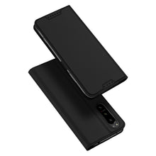Заредете изображение във визуализатора на галерията – Dux Ducis Skin Pro case for Sony Xperia 5 IV flip cover card wallet stand black
