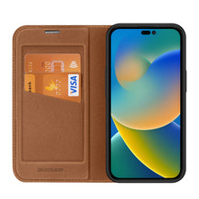 Заредете изображение във визуализатора на галерията – Dux Ducis Skin X2 case for iPhone 14 Pro Max case with magnetic flap brown
