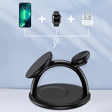 Заредете изображение във визуализатора на галерията – Choetech 3in1 inductive charging station iPhone 12/13/14, AirPods Pro, Apple Watch black (T587-F)
