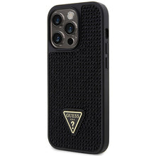 Заредете изображение във визуализатора на галерията – Original Case GUESS Rhinestone Triangle hardcase GUHCP14LHDGTPK for Iphone 14 Pro black
