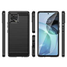 Заредете изображение във визуализатора на галерията – Carbon Case for Motorola Moto G72 flexible silicone carbon cover black
