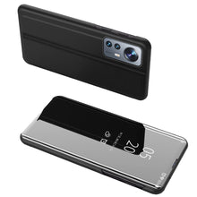 Заредете изображение във визуализатора на галерията – Clear View Case cover for Xiaomi 12 Lite cover with a flap black
