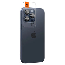 Заредете изображение във визуализатора на галерията – Spigen Optik.tR EZ Fit Camera Protector for iPhone 14 Pro / Pro Max / 15 Pro / Pro Max - Titanium Blue 2 pcs.
