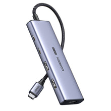 Заредете изображение във визуализатора на галерията – HUB USB C - HDMI / 2x USB C / 2x USB A Ugreen CM500 - gray
