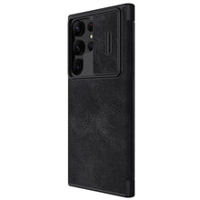 Заредете изображение във визуализатора на галерията – Nillkin Qin Leather Pro Case for Samsung Galaxy S23 Ultra Cover with Flip Camera Cover Black
