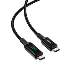 Заредете изображение във визуализатора на галерията – Acefast cable type c to type c 5a pd100w lcd c6-03 2m black
