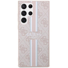 Заредете изображение във визуализатора на галерията – Guess GUHCS23LP4RPSP S23 Ultra S918 pink/pink hardcase 4G Printed Stripe

