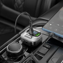 Заредете изображение във визуализатора на галерията – HOCO car charger Bravery PD30W QC3.0 + transmitter FM Bluetooth E75 black
