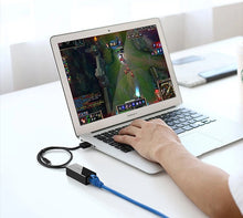 Заредете изображение във визуализатора на галерията – Ugreen external network adapter RJ45 - USB 2.0 100 Mbps Ethernet black (CR110 20254)
