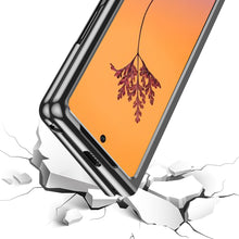 Заредете изображение във визуализатора на галерията – Plating Case for Samsung Galaxy Z Fold 4 cover with a metallic frame black
