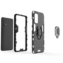 Заредете изображение във визуализатора на галерията – Ring Armor Case Kickstand Tough Rugged Cover for Samsung Galaxy A32 4G blue
