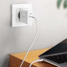 Заредете изображение във визуализатора на галерията – Ugreen fast charger 2xUSB-C 36W PD white (CD199)
