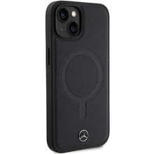 Заредете изображение във визуализатора на галерията – Mercedes MEHMP14S23RCMK case for iPhone 14 - black Smooth Leather MagSafe
