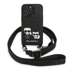 Заредете изображение във визуализатора на галерията – Karl Lagerfeld KLHCP13LSAKCHSK iPhone 13 Pro / 13 6.1" Hardcase Saffiano Karl &amp; Choupette Embossed
