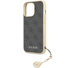 Заредете изображение във визуализатора на галерията – Guess GUHCP14XGF4GGR iPhone 14 Pro Max 6.7" grey/grey hardcase 4G Charms Collection
