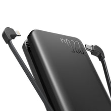 Заредете изображение във визуализатора на галерията – Joyroom 20000mAh 22.5W power bank with built-in USB-C/ Lightning cables (JR-L015) - black
